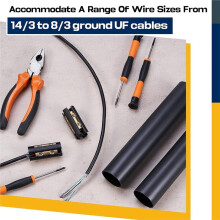 Underground Wire Splice Kit for 14/3 to 8/3 UF Wire, Handles to 600 Volts, Includes 3 Sets