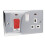 DETA VE1302PCHW Cooker Control Unit 45A with Mains Socket Faceplate Chrome 1
