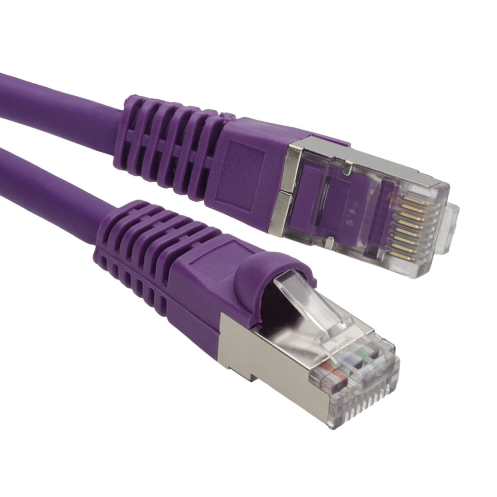 Kenable Cat6a Sstp Lszh Rj45 Network Ethernet Patch 10 Gigabit Cable 0.5M Purple