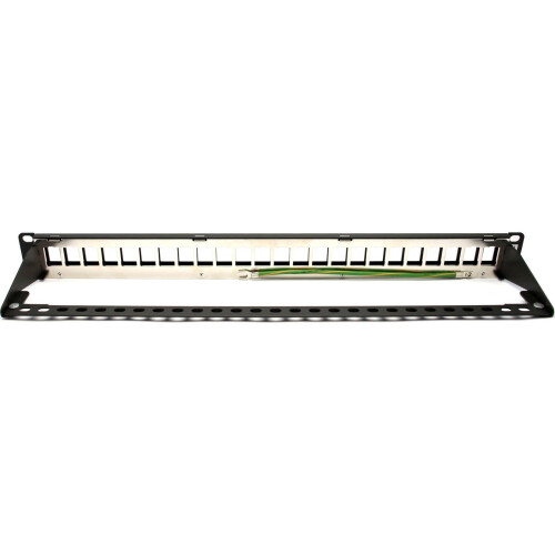 Excel Keystone Jack Mount 24 Port Patch Panel Metal Cable Management Bar 19 inch 2