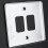 DETA G2802CH 2G Grid 2 Switch Outlet Single Plate Wall Slimline Faceplate Chrome 4