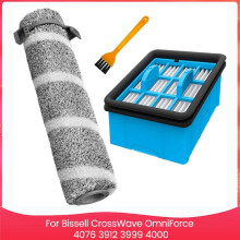 Kit de Brosse, Rouleau et Filtre HEPA pour Aspirateur pour CrossWave OmniForce 4076 3912 3999 4000 Kit de Pièces de Rechange