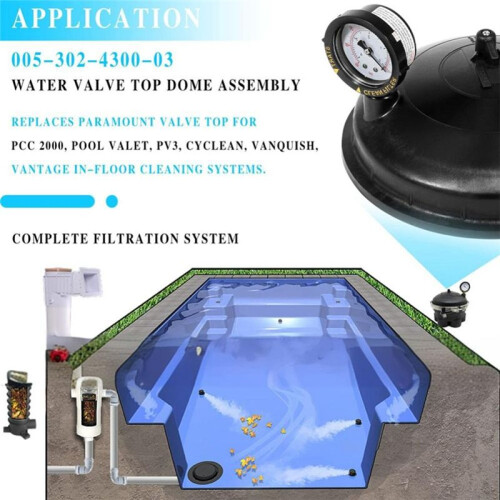 005-302-4300-03 Replace for Paramount Water Valve Top Dome Complete Assembly with Gauge and Pause 1
