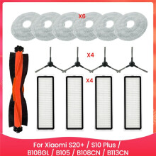 For S20+/S10 /B108GL/B105/B108CN/B113CN Vacuum Replacement Parts Main Brush Side Brush Filter Mop Cloth