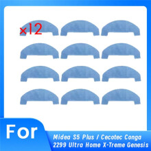 12 PCS Cleaning Rag for Midea S5  / Cecotec Conga 2299 Ultra Home X-Treme  Robot Vacuum