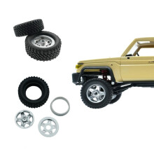 4 Stück Crawler-Reifen, Upgrade-Crawler-Rad für MN82 82S LC79, Ferngesteuertes Auto, Modifiziertes Ferngesteuertes Auto, Upgrade-Zubehör