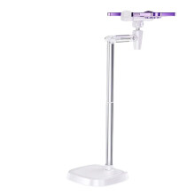 Mobile Phone Holder Mount 360 Rotatable Live Broadcast Bracket Height Adjustable Desktop Smartphone Stand Holder White
