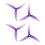 4 Peças MCK 3-Blade PC Hélice 5.1 Polegadas 2CW+2CCW Drone Hélice para FPV Freestyle Juicy Sbang Drones Peças DIY Roxo 1