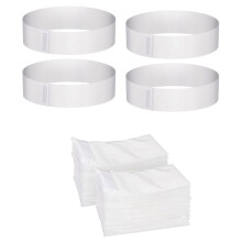 100 St Disponibel Spa-Ansiktspannband, Elastiskt Pannbandsomslag med Justerbar Magisk Tejp, Stretch Non-Woven Ansiktsbandeau