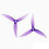 4 Peças MCK 3-Blade PC Hélice 5.1 Polegadas 2CW+2CCW Drone Hélice para FPV Freestyle Juicy Sbang Drones Peças DIY Roxo 5