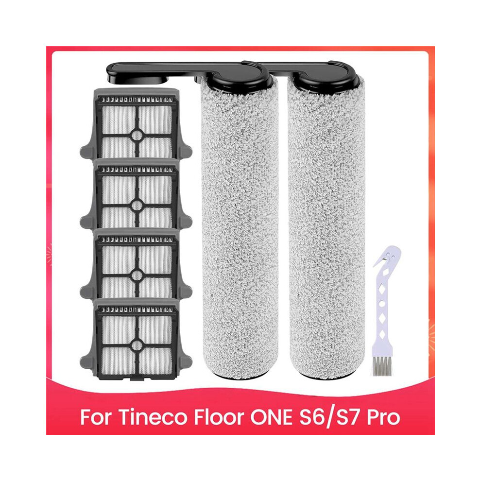 Replacement Brush Roller & Filter For Floor One S6/S7 Pro Cordless Wet Dry Vacuum Floor Cleaner Parts 4711038093624