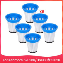 6PCS Vacuum Filter Cartridges Set for 520280 DS1030 DS1020 Vacuum Cleaner Accessories Replacement Parts