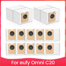 12 Pcs Dust Bags for Omni C20 Robot Vacuum, Large Capacity Replacement Bags