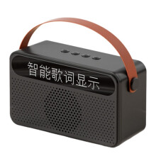 Tragbarer -Lautsprecher mit Songtextanzeige, Lautsprecher, Home-KTV--Lautsprecher, USB-Audio-Subwoofer-Lautsprecher, Schwarz