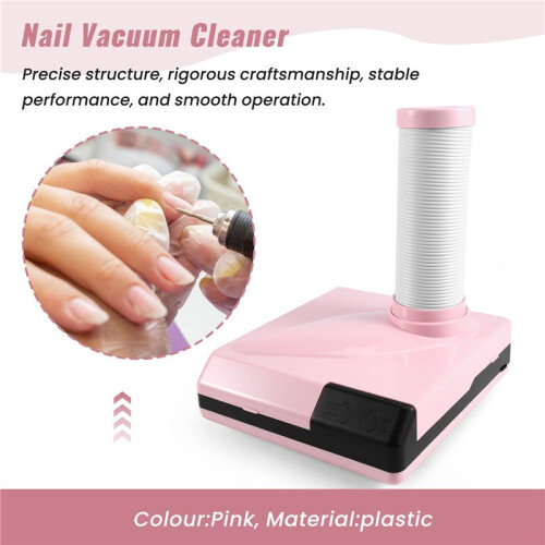 60W High Power Nail Cleaner Dual Vertical Filter Nail Nail Dust Machine EU Plug 1