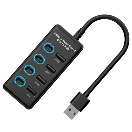 USB2.0 HUB Docking Station 4  with  Charging USB2.0 Hub Computer Splitter 2