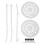 Double Layer Iron Plant Stand 50cm, White, Multi-Purpose Flower Rack 3