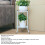 Double Layer Iron Plant Stand 50cm, White, Multi-Purpose Flower Rack 4