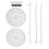 Double Layer Iron Plant Stand 50cm, White, Multi-Purpose Flower Rack 12