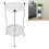 Double Layer Iron Plant Stand 50cm, White, Multi-Purpose Flower Rack 14