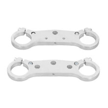 (As show, One size) Handlebar Clamp Front Shock Absorber Steering Device Lower Upper Plate for 4749cc Mini Motorcycle Shock Absorber
