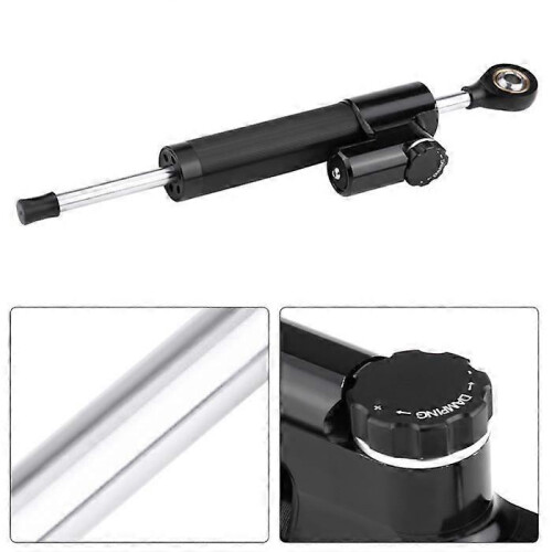 (As show, One size) Universal Aluminum Motorcycle Steering Damper Stabilizer Linear Reverse Safety Control Auto Damping 2