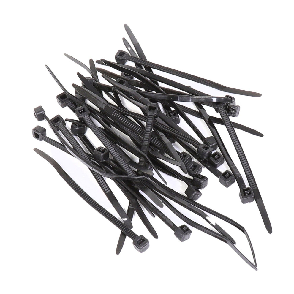 Entie Cable Ties 2.5Mm X 60Mm Nylon 66 Ul Approved [50 Pack] Black 5054338124315