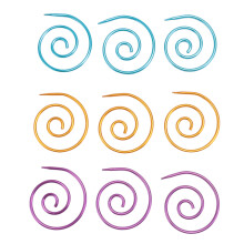 Ensemble d'Aiguilles à Tricoter Circulaires en Métal en Spirale, 9 pièces, avec Boîte de Rangement pour Travaux en Laine