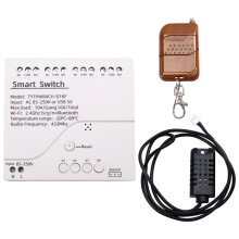 Tuya WiFi   Temperatura Umidade Sensor Monitor AC 85-250V Wireless   com Controle Remoto RF