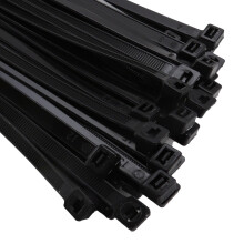 enTie Black Cable Ties 7.6mm x 300mm Nylon 66 UL Approved [50 Pack]