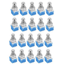 20 Szt. Momentary Guitar Effect Pedal 3PDT Footswitch 9 Pin Latching Stomp Push Button Foot True Bypass Solder Lug