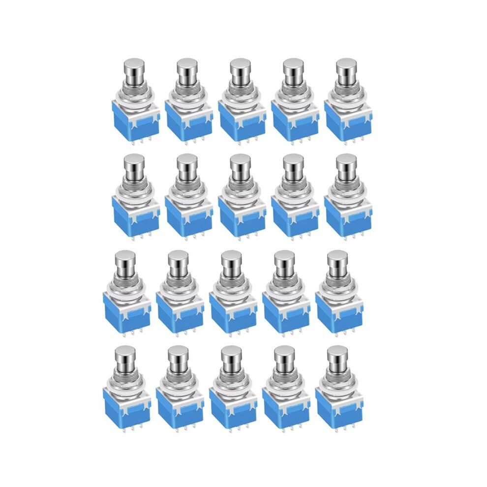 20Pcs Momentary Guitar Effect Pedal 3Pdt Footswitch 9 Pin Latching Stomp Push Button Foot True Bypass Solder Lug 4713241363433