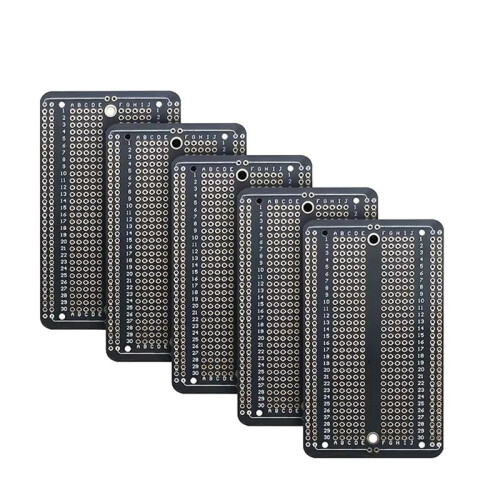 Double-Sided PCB Board Prototype Kit DIY Welding Project for Electronics Enthusiasts to Learn PCB Welding Practice 5Pcs