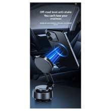 Suction Magnetic Car Phone Holder, Electric Magnetic Car Phone Holder Mount Foldable Adjustable Car Mount