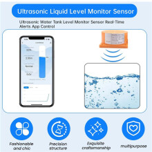 Tuya Zigbee Ultraschall-Wassertank-Füllstandsüberwachungssensor Echtzeit-Warnungen App-Steuerung für IOS und Android US-Stecker