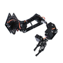 6-DOF Roboterarm Bausatz zum Selbermachen, Roboter mit Mehreren Freiheitsgraden, Servo-Greif-Maker, Lern-Bausatz (Ohne Servo)
