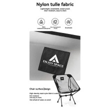 ENJOY SPACE Moon Chair Breathable Outdoor Chair Camping Fishing Chair Mesh Breathable Surface Anti Sinking Chair