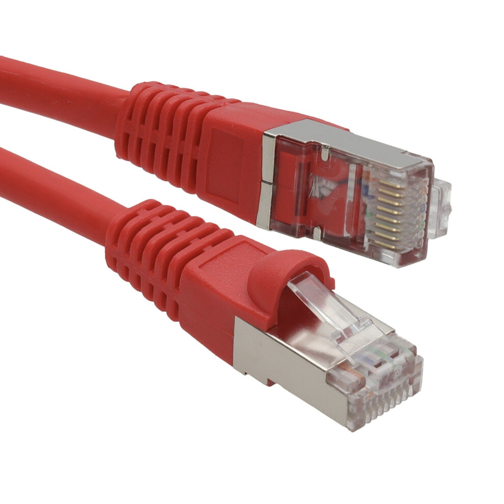 Kenable Cat6a Sstp Lszh Rj45 Network Ethernet Patch 10 Gigabit Cable 0.5M Red