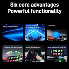 Auto USB Ai Box 2-in-1 Kabelloses CarPlay Android Auto Adapter Auto Ai Box Auto Kabelgebundenes CarPlay zu Kabellosem CarPlay