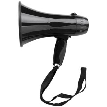 Portable 25W Megaphone Speaker Small Bullhorn for Sports Events & Promotions Black