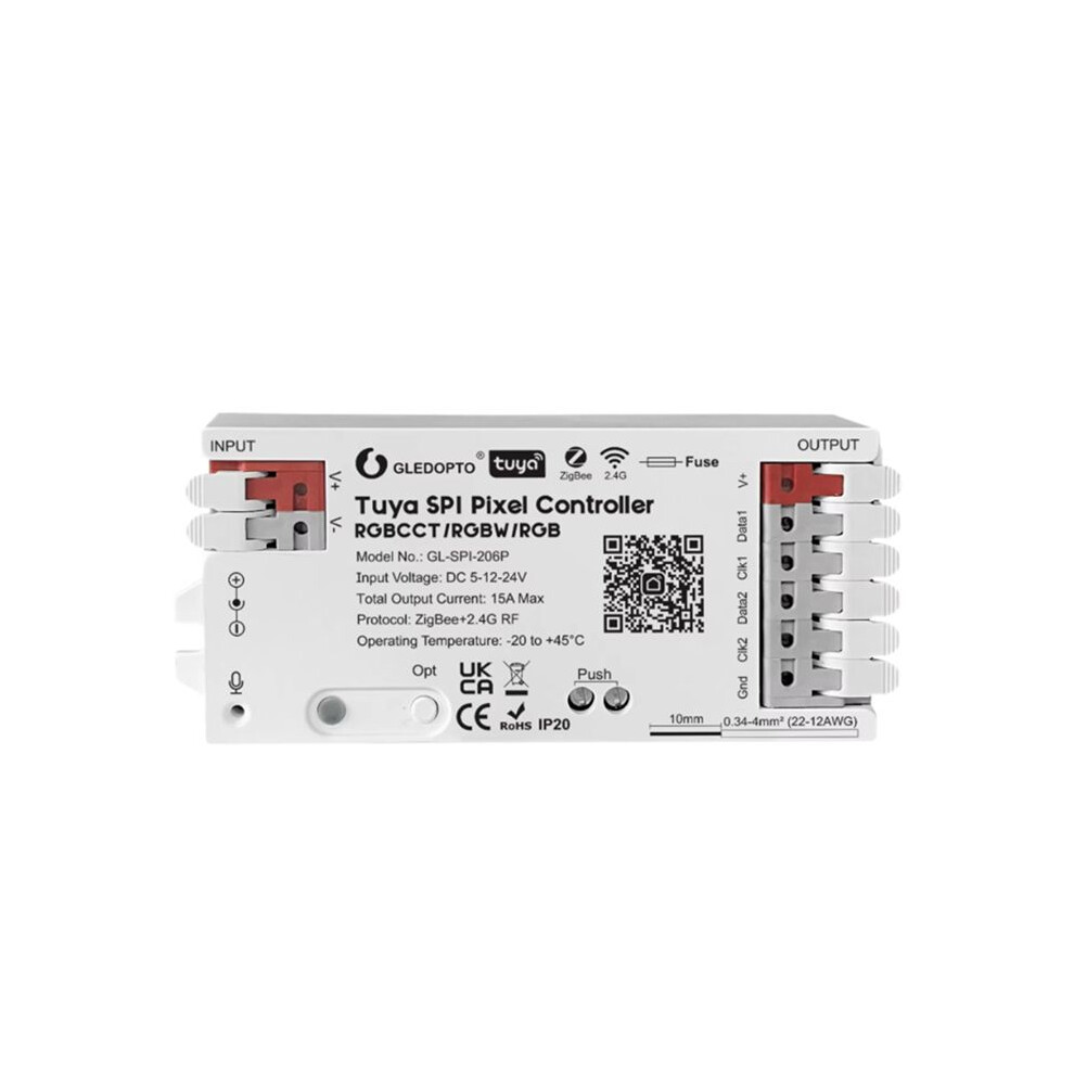 Gledopto Tuya Spi Pixel Led Controller Rgbcct Rgbw Rgb Dynamic Sync With For Life, Assistant,Alexa Wifi-206W Light 4712538991212