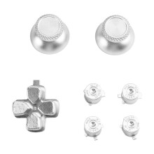 1set for PS5 Controller Full Set of Metal Driection Button ABXY Key for PS5 MAnalog Thumbsticks Cap Repair Parts A