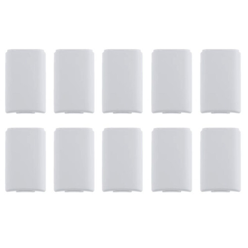 10pcs Battery Back Cover for  360 Controller Replacement Battery Case Covers for Xbox360 Wireless Gamepad White