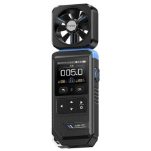 FAM-02 Anemometer Handheld Wind Speed Temperature Gauge Humidity with Wind Chill Curve Record Handheld Airflow Tester