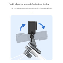 TELESIN 180 Adjustable Motorcycle Windshield Camera Mount for Osmo 360 Aluminum Alloy Quick Release