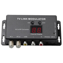 Conversor AV para RF, Extensor IR, Modulador UHF TV LINK com Exibição de 21 Canais, PAL/NTSC Opcional