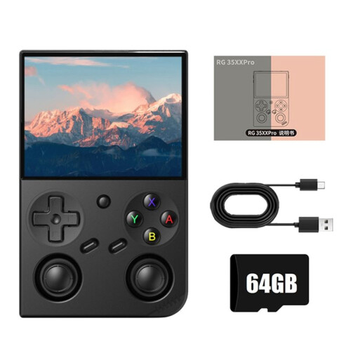 RG35XX PRO Video Game Console 3.5In IPSScreen Linux 64GB 5000+Games Support TV Output Game Player Support 30+Emulators A
