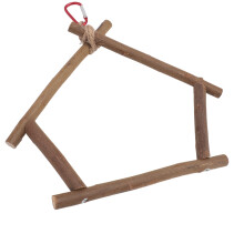 Bird Swing Perch for Parrots - Wooden Plum Tree Stand 26.5x22cm