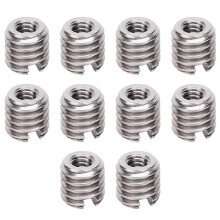 (As show, One size) 10Pcs Thread Inserts Reducing Nut Repair Tool Stainless Steel Fastener