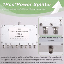 2Ghz-6Ghz 8way Power Splitter for RF Power Signal Combiner Divider for FM 2.4Ghz 5.8Ghz WIF BluetoothI L S. C Band LORA